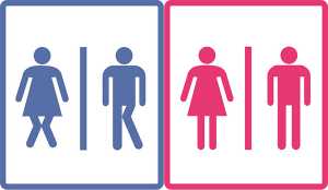 Placas de wc a ilustrar incontinência urinária